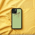 thumbnail image 5 of Stylish iPhone 15 Case - Lightweight Yellowing Resistant with Elegant Floral Design and Red Cursive ' I Love You ' Message, 5 of 6