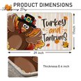 thumbnail image 3 of Thanksgiving Turkey Decorative Front Door Mat, Fall Turkey and Tantrums Doormat Indoor Outdoor Non-Slip Floor Entryway Rug, Autumn Seasonal Stripes Home Kitchen Decoration 17x30 Inch, 3 of 6
