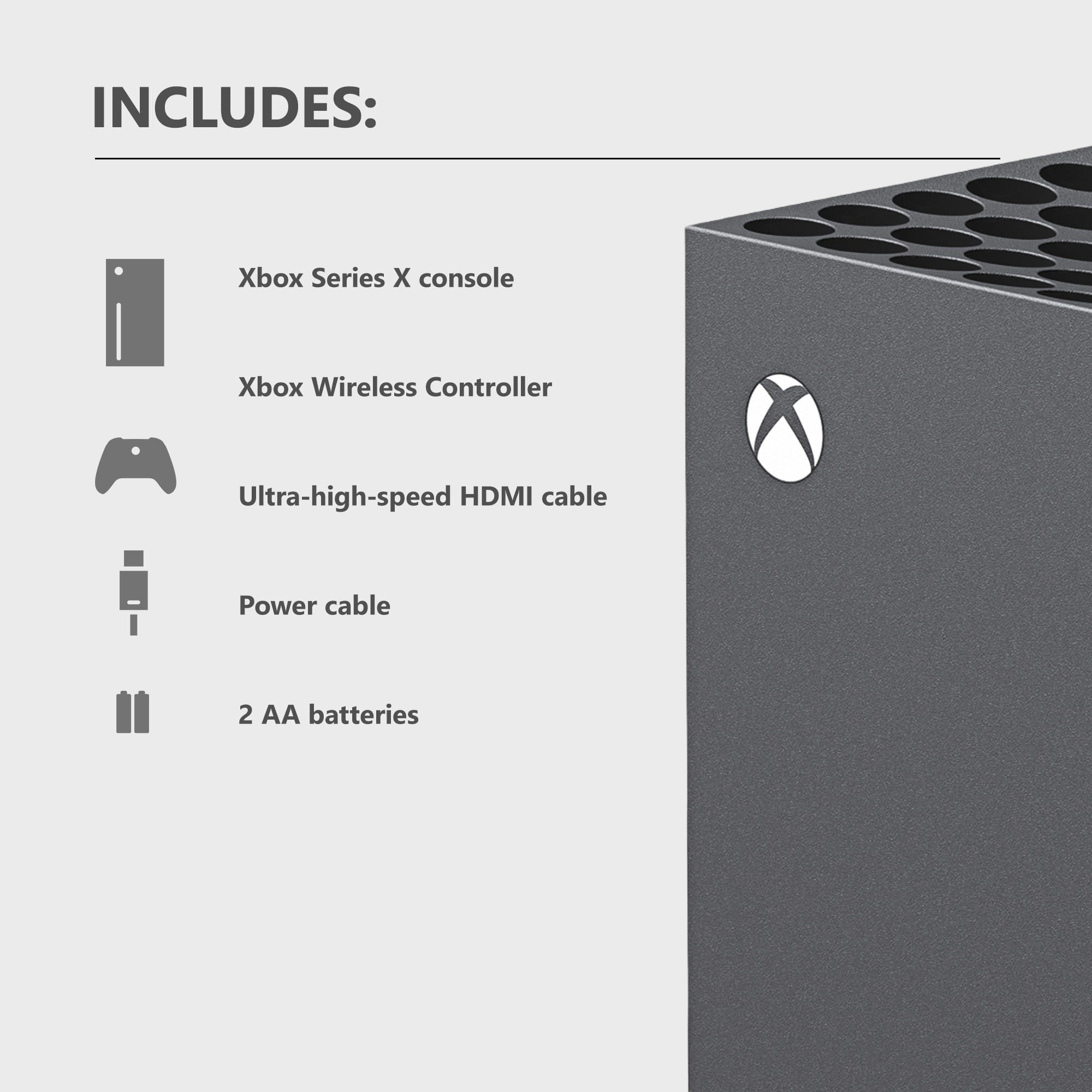 Xbox Series X - Gaming Console - 1TB SSD - Includes Xbox Wireless Controller - 4K Gaming - 120FPS - Carbon Black
