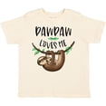 thumbnail image 3 of Inktastic Pawpaw Loves Me Cute Sloth and Baby Boys or Girls Toddler T-Shirt, 3 of 5