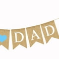 thumbnail image 3 of WE DAD Letters Bunting Banner Blue Heart Burlap Banner Linen Swallowtail Father's Day Decor Pull Flag Party Supplies, 3 of 4