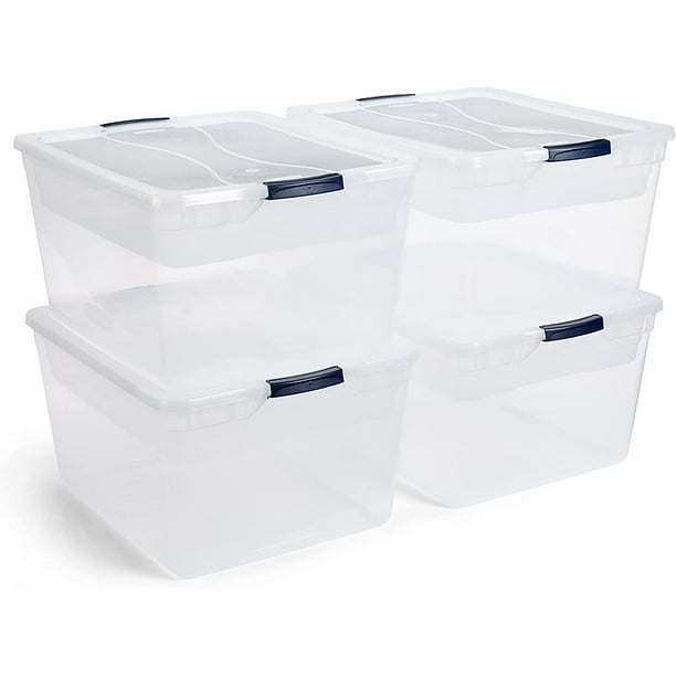 Rubbermaid Under the Bed Wheeled Storage Box 68 Qt Pack of 2 Plastic