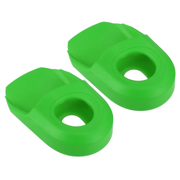 2pcs Soft Plastic Bike Cycling Crank Boot Protectors Mountain Bike Gel Sleeve Crank Arm Cover Protection Green