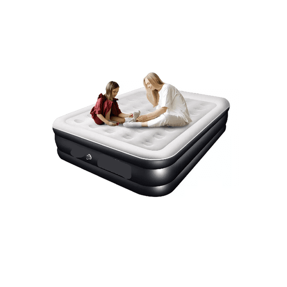 Colchón Inflable De 203 cm x 152 cm x 46 cm Queen Color Gris/negro