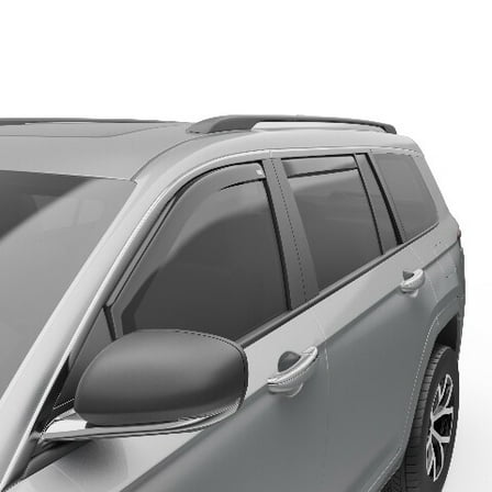 EGR 573781 4pc Smoke Finish In-channel Window Visors 2021-2024 Jeep Grand Cherokee L (WL)