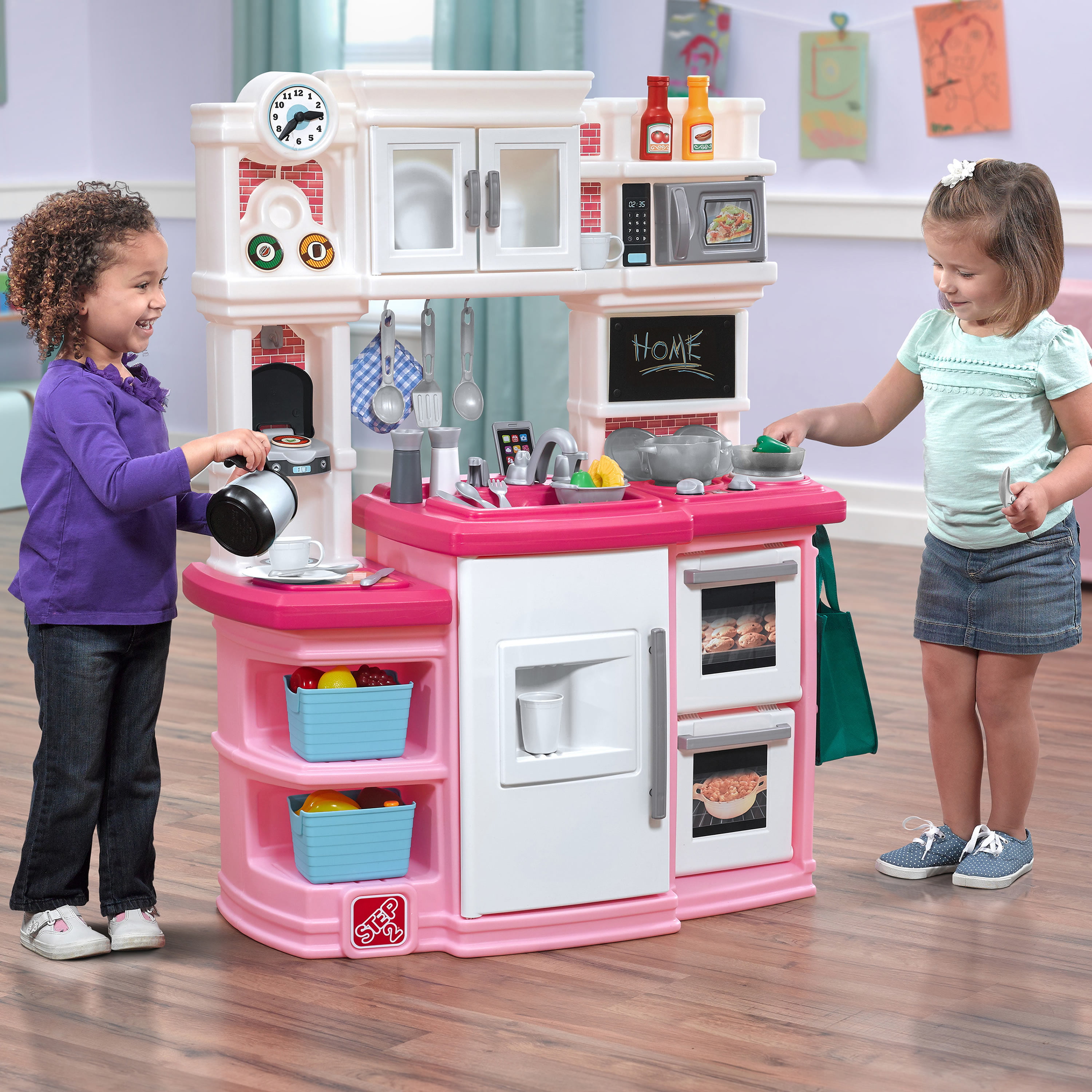 Step2 Great Gourmet Kitchen Set Pink Play Pretend Cooking Kids Play Toy