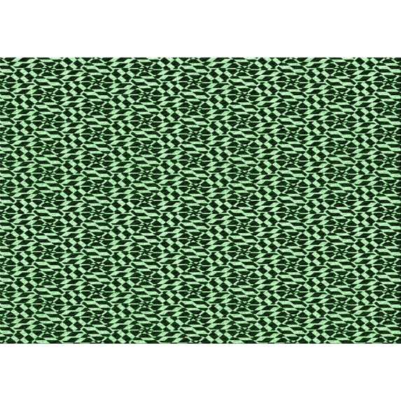 Ahgly Company Indoor Rectangle Patterned Pastel Green Area Rugs, 5' x 8'