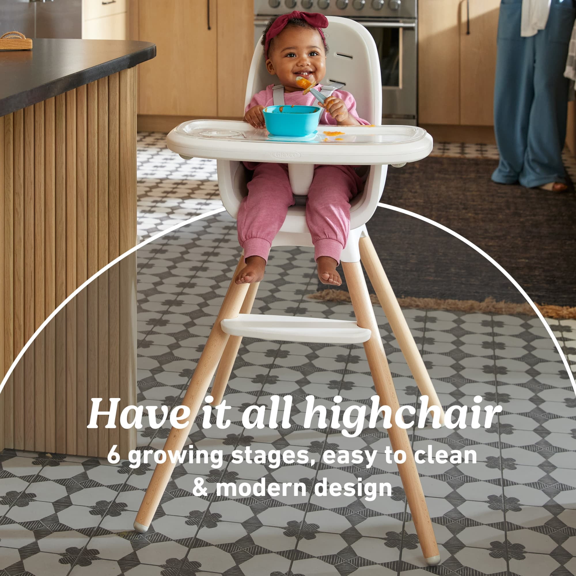 Graco Table2Table Lux Infant Toddler Highchair, Rhodes, 1 Count