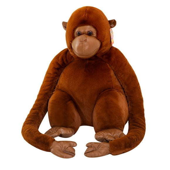 Juguete de peluche con simulación de chimpancé, color rosa, 35 cm