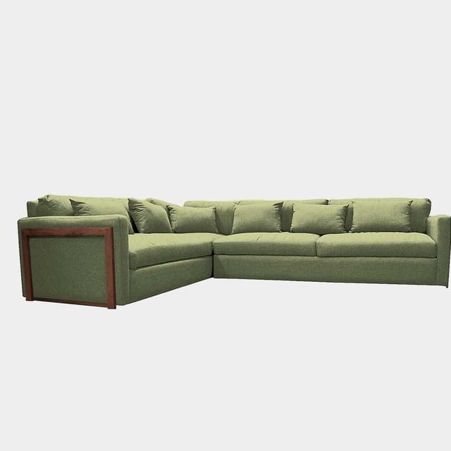 Sala Esquina Zahara Normal Curri Verde - DC Inlab Muebles Modelo D
