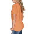 thumbnail image 3 of ONLYSHE Womens Summer V Neck T Shirts Short Sleeve Loose Fit Basic Tunic Tops Blouse, 3 of 5