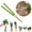 Green, variant on Homesteed Plant Leaf Cleaner Tongs with Microfiber Pads Portable Plant Duster and Blind Cleaner Tool for House Plants and Window Blinds
