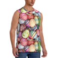 thumbnail image 2 of Yiaed Easter Eggs Print Men's Singlet Vests Summer Running Muscle Tank Tops Gym Undershirt Round Neck Sleeveless for man, 2 of 5