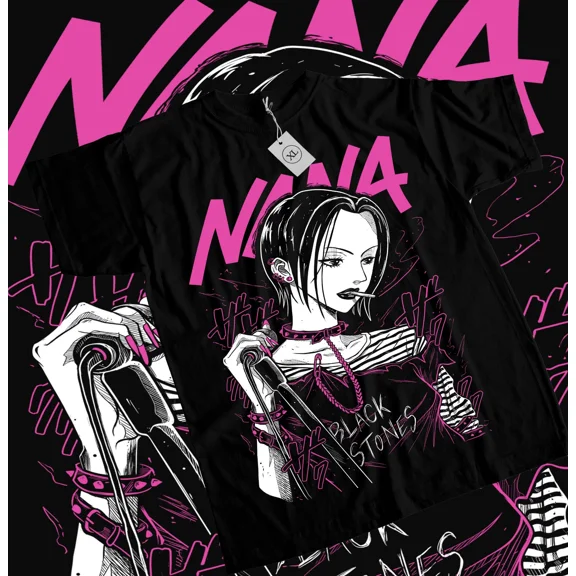RARE Nana Osaki Unisex T-Shirt,Black Stones Manga Anime Graphic Tee Shirt All Size