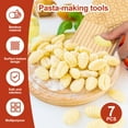 thumbnail image 2 of Wooden Pasta Making Tools Set Gnocchi Board Ravioli Stamp Spiral Rolling Pin Kitchen Dough Cooking Kit 7 Pcs (brown ), 2 of 9