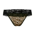 thumbnail image 5 of Panties for Women Tbopshirt Brief Underwear,Hipster Underwear,Leopard Print Women Translucent Underwear Sheer Lace Tank Lace Underpant,Cheeky Panties, 5 of 8