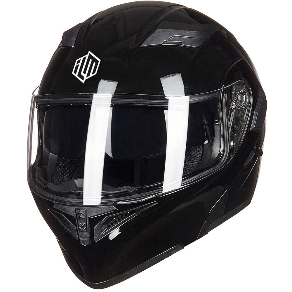 ILM Motorcycle Dual Visor Flip up Modular Full Face Helmet DOT Model 902/902L