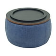 thumbnail image 7 of Upholstered Coffee Table with Wooden Lid, 2 in 1 Function End Table Footstool for Living Room Office, Function Circle Storage Ottoman, 25.5"x25.5"x14.5", Navy, 7 of 7
