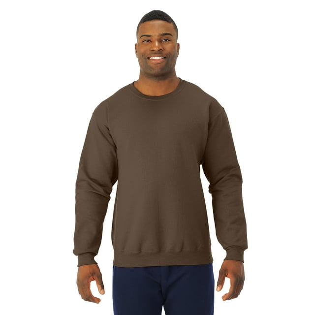 Jerzees Chandail Molletonné à Col Rond NuBlend pour Adulte, 4X, Chocolat