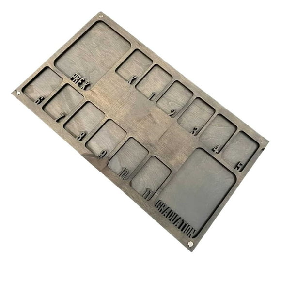 Customizable School Years Picture Frame - Wooden K-12 Design, Acrylic Plate - Wall/Tabletop Display, 3 Color Options - for Graduation & School Memories