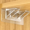 thumbnail image 2 of ZPAQI Shelf Support Adhesive Pegs Closet Partition Bracket Cabinet Support Clips, 2 of 17