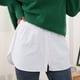 thumbnail image 5 of 1 pieza de camisa versátil para mujer, dobladillo falso, falda falsa informal, dobladillo para niña, faldas con dobladillo, 5 of 6
