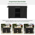 thumbnail image 6 of 63.5" Wicker Rolling Kitchen Island Cart with 2 Storage Shelves, Outdoor Grill Cart with Foldable Side Tabletop and Bottle Opener, Storage BBQ Cabinet  for Patio, Garden, Backyard, Black, 6 of 9