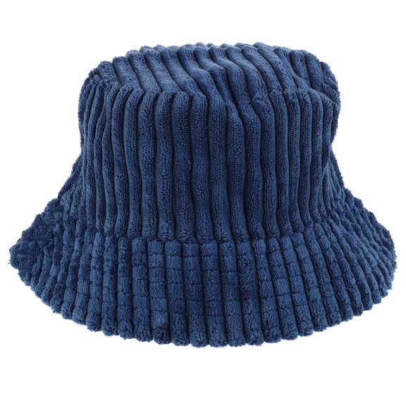 ETEREAUTY Warm Corduroy Bucket Hat for Women, Dark Cuffed Cap, Stylish Headwear for Travel and Vacation