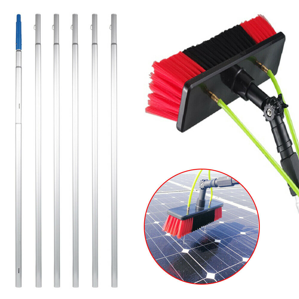 26ft Window Cleaning Washing Poles, Water Fed Brush for Cleaning Solar Panel Cleaning Tool
