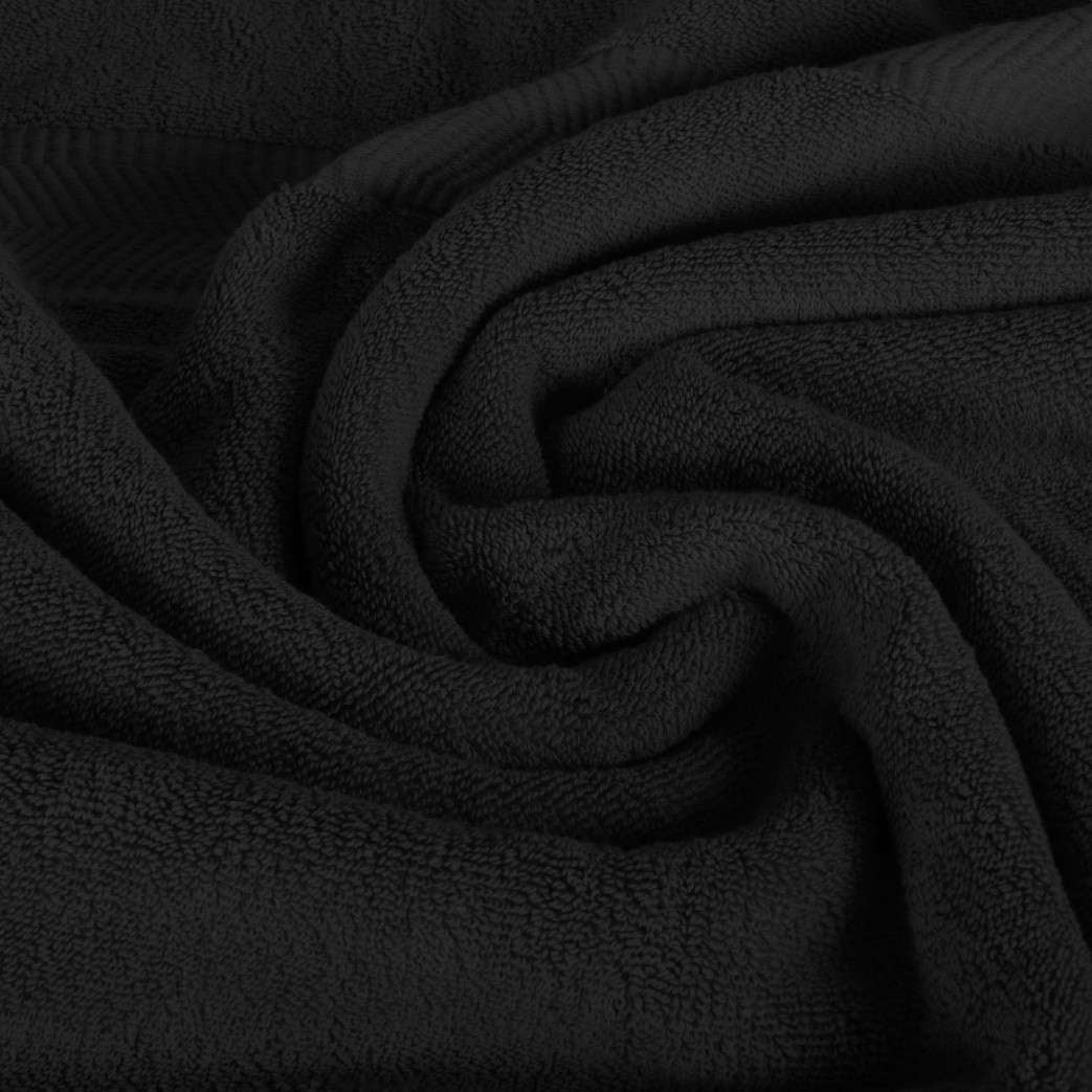 Custom Embroidered Terry Cotton Ring Spun Bath Towel, Hand Towel And Washcloth Set - Black Towel Set, White Chancery Initial E