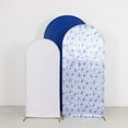 thumbnail image 4 of Efavormart Set of Fitted Backdrop Stand Covers with Round Top, French Toile Pattern and Matte Spandex Wedding Arch Frame Covers, 4 of 17