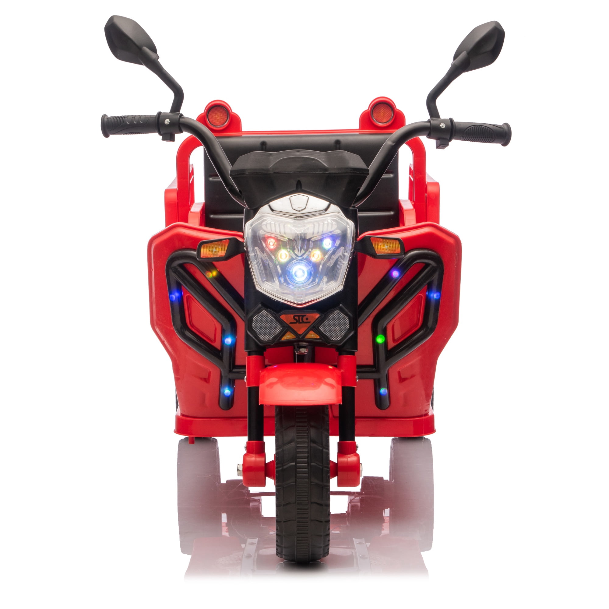 iRerts 12V Ride on Toys, Electric 3 Wheel Ride on Cargo Trucks with LED Lights, Music, Large Storage Space, Powered Ride on Cars Electric Trike for Kids Toddlers Ages 3-6, Red