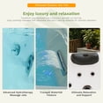 thumbnail image 4 of Patiowell 2 Person Home Spa Hot Tub for Outdoor, with 41pcs Massage Jets, LED lighting, Built-In Water Purification System, 900L, Black, 4 of 10