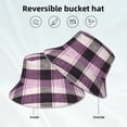 thumbnail image 4 of Fisherman Hat 22.8×5.9in Skin-Friendly Lightweight Breathable Folding Reflective Double Face For Daily Travel Business Camping Lavenderblush Buffalo Plaid Check Tartan Scotland_3, 4 of 8