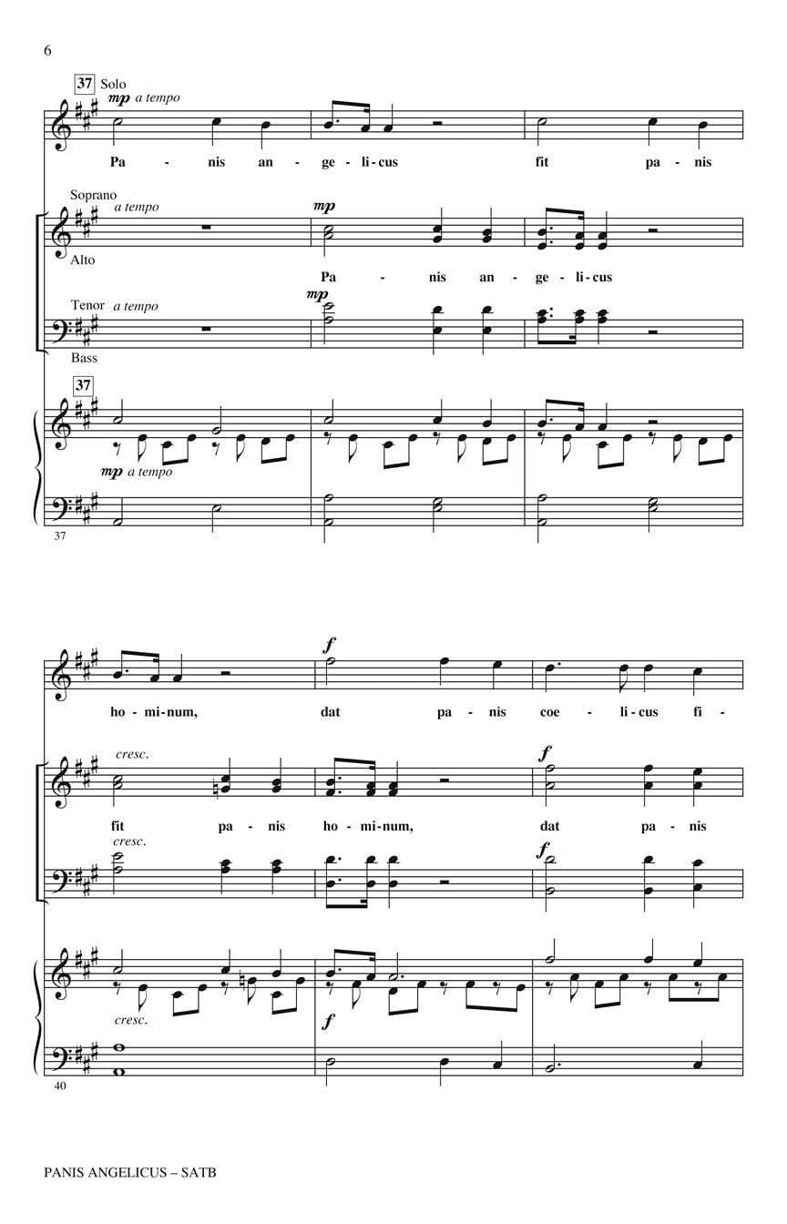 Hal Leonard Panis Angelicus Chamber Orchestra Arranged by John Leavitt