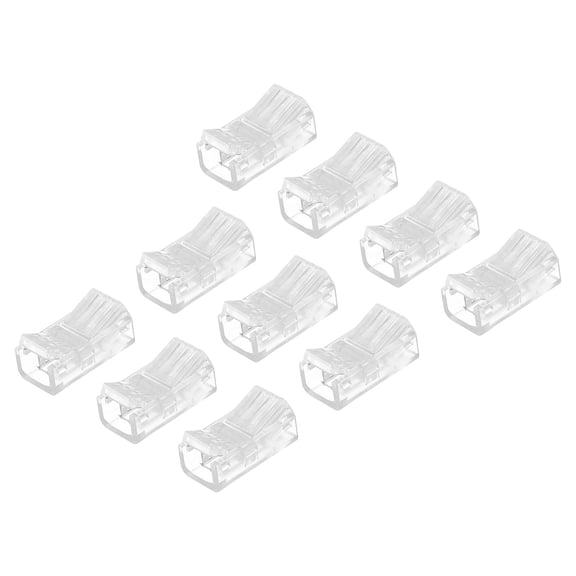 Uxcell 8mm COB LED Strip to Wire Connector, Solderless Adapter Extension Connection 10 Pack