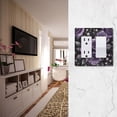 thumbnail image 5 of Yayeee Rocker Switch Wall Plate 1-Gang 4.6"x2.9" Home Decorative Outlet Cover, Purple Roses, 5 of 6