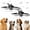 2Pcs, variant on Flying Bat Toy for Dogs and Cats, Plush Flapping Pet Toy with Sound | Black and Gray, USB rechargeable, chirping toy, hanging cord included