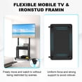 thumbnail image 7 of Hellsehen Rolling TV Stand with Fabric Drawers for 32-75 inch Flat Curved Screens up to 220lbs Adjustable Height Black, 7 of 7