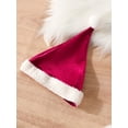thumbnail image 6 of ZEHJUHAN Baby Christmas Letter Print Plush Long Sleeve A-Line Dress and Hairball Hat Set Kids Party Wear Red，0-3M, 6 of 7