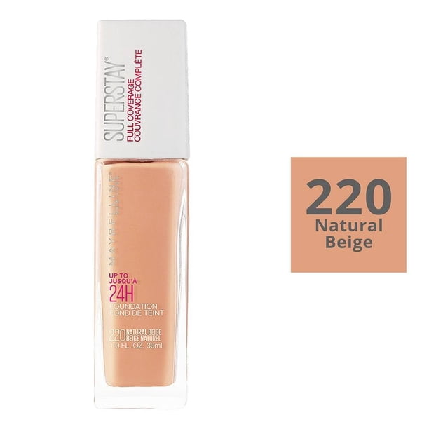 Base de maquillaje Maybelline Super Stay full coverage 220 natural beige 30 ml