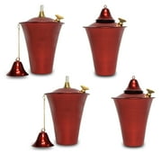 Legends International Kona Style Tabletop Tiki Torch Cranberry - 4 Pack