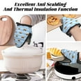 thumbnail image 3 of Blue Striped Cute Glasses Corgi Oven Mitts Heat Resistant - Soft Lining Silicone Mini Oven Mitts with HangingLoop, Kitchen Oven Gloves Heat Resistant 500℉ for Cooking Baking Microwave, 3 of 7