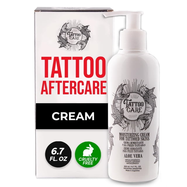 Cuidado del tatuaje Loción para el cuidado posterior del tatuaje Crema hidratante para iluminar y mejorar el color Crema hidratante de tinta para tatuajes nuevos y viejos - Sin crueldad animal - Líqui