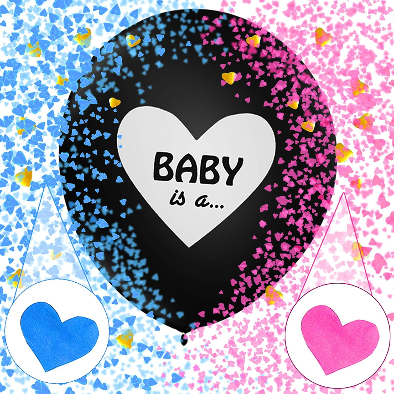 2 Pieces Gender Reveal Balloon, Boy or Girl Balloon, Balloons Girl or Boy, Gender Reveal Party