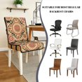 thumbnail image 5 of TSOVTHRID Boho Mandala Floral Print Quilted Dining Chair Seat Covers Stretch Seat Cushion Slipcovers Cozy Washable Dining Chair Slipcovers with Elastic Band, Set of 4, 5 of 7