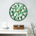 thumbnail image 2 of Yayeee Wall Clock Battery Operated 9.5" Silent Non-Ticking for Living Room, Cactus Pattern, 2 of 8