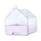 thumbnail image 3 of Bañera para loros, accesorios para jaulas de pájaros, caseta de baño para periquitos y pájaros pequeños Púrpura ligera, 3 of 9