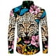 thumbnail image 4 of Camisa elegante para hombre con estampado de leopardo en 3D, cuello vuelto, botones, manga larga, ropa de calle vintage para hombre y mujer, camisetas, 4 of 5
