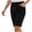 #02 Black 【Mix & Match: Stock Up on Your Favorite Colors】, variant on Women's High Waist Pleated Elastic Waist Capri Pants with Lace Trim Crotch, Tummy Control & Slim Fit Knee Length, Soft Stretchy Polyester Fabric, Casual Daily Wear Business